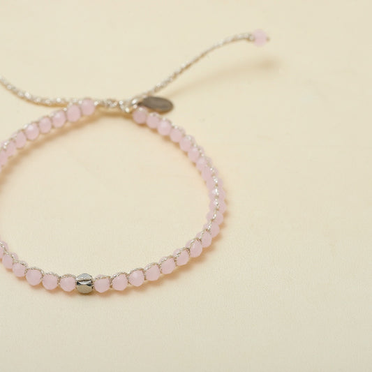 Crystalegance Silver Strawberry Quartz Bracelet