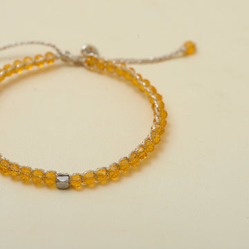 Crystalegance Silver Citrine Bracelet