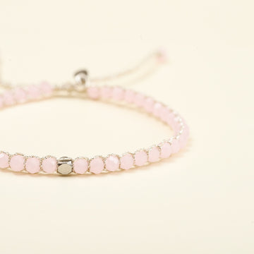 Crystalegance Silver Strawberry Quartz Bracelet
