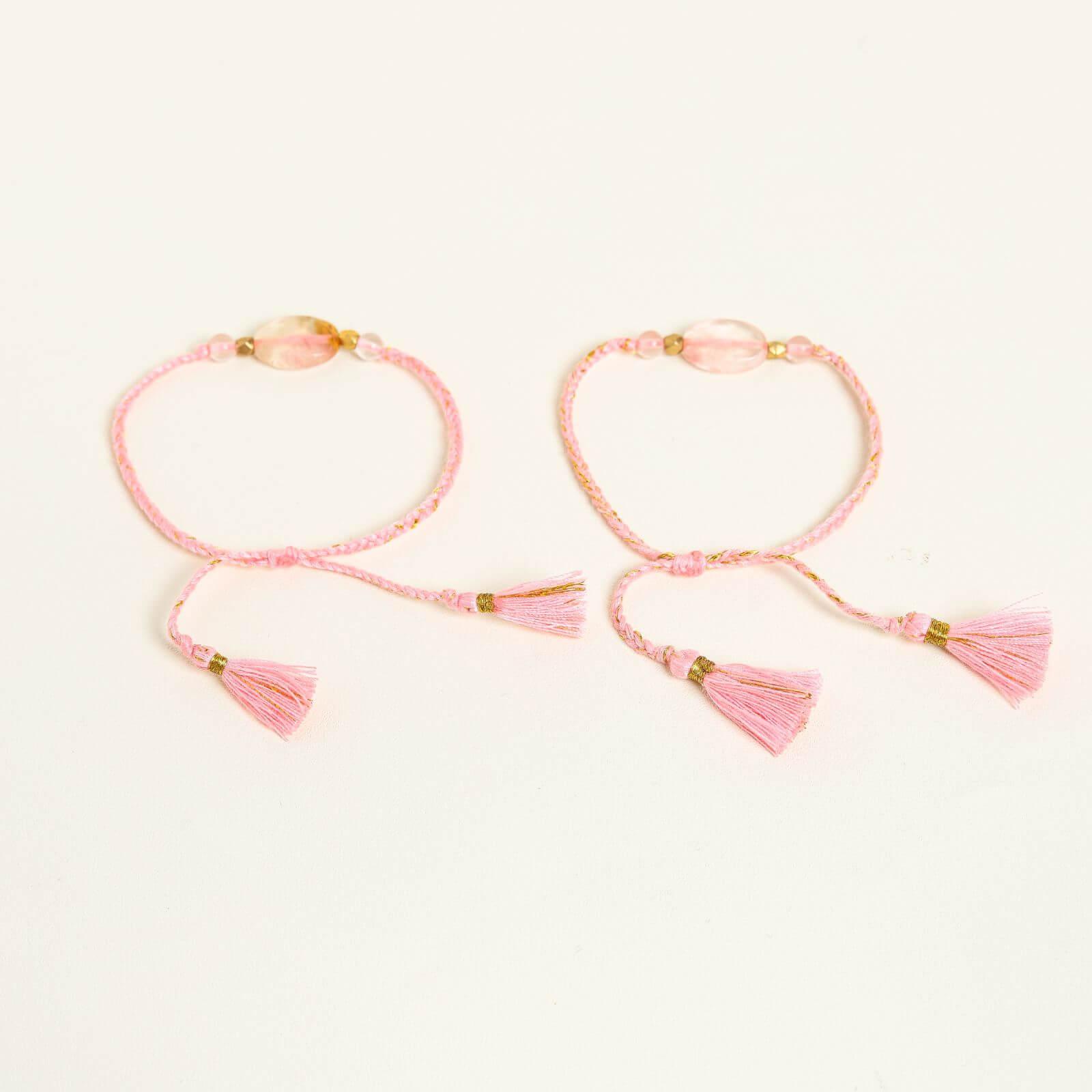 Yarnspirations Rose Quartz Couple Bracelet - praijing