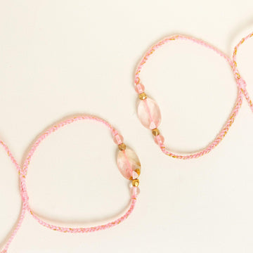 Yarnspirations Rose Quartz Couple Bracelet - praijing