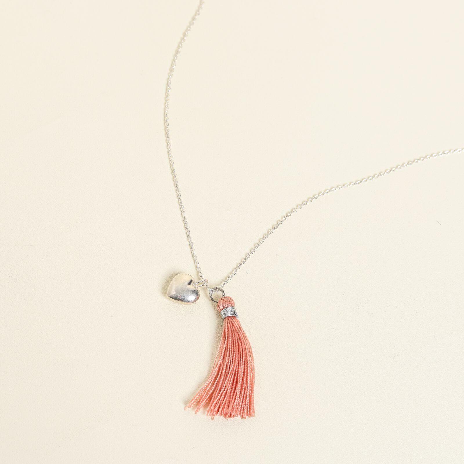 Necklace with Pink Love Accents - praijing