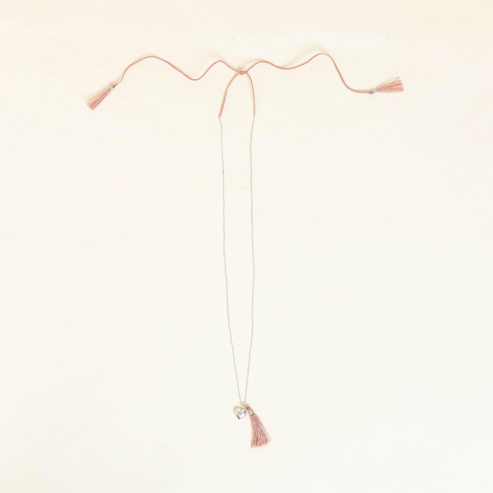 Necklace with Pink Love Accents - praijing