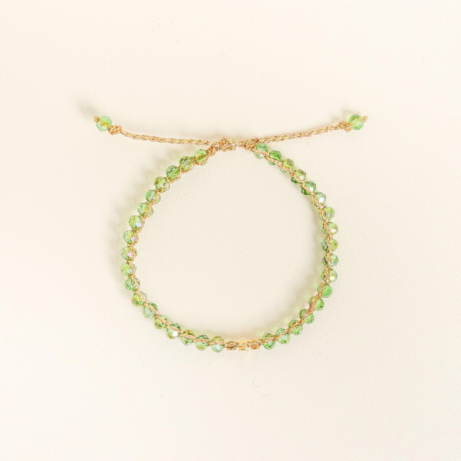 Green Crystal Kid Bracelet - praijing