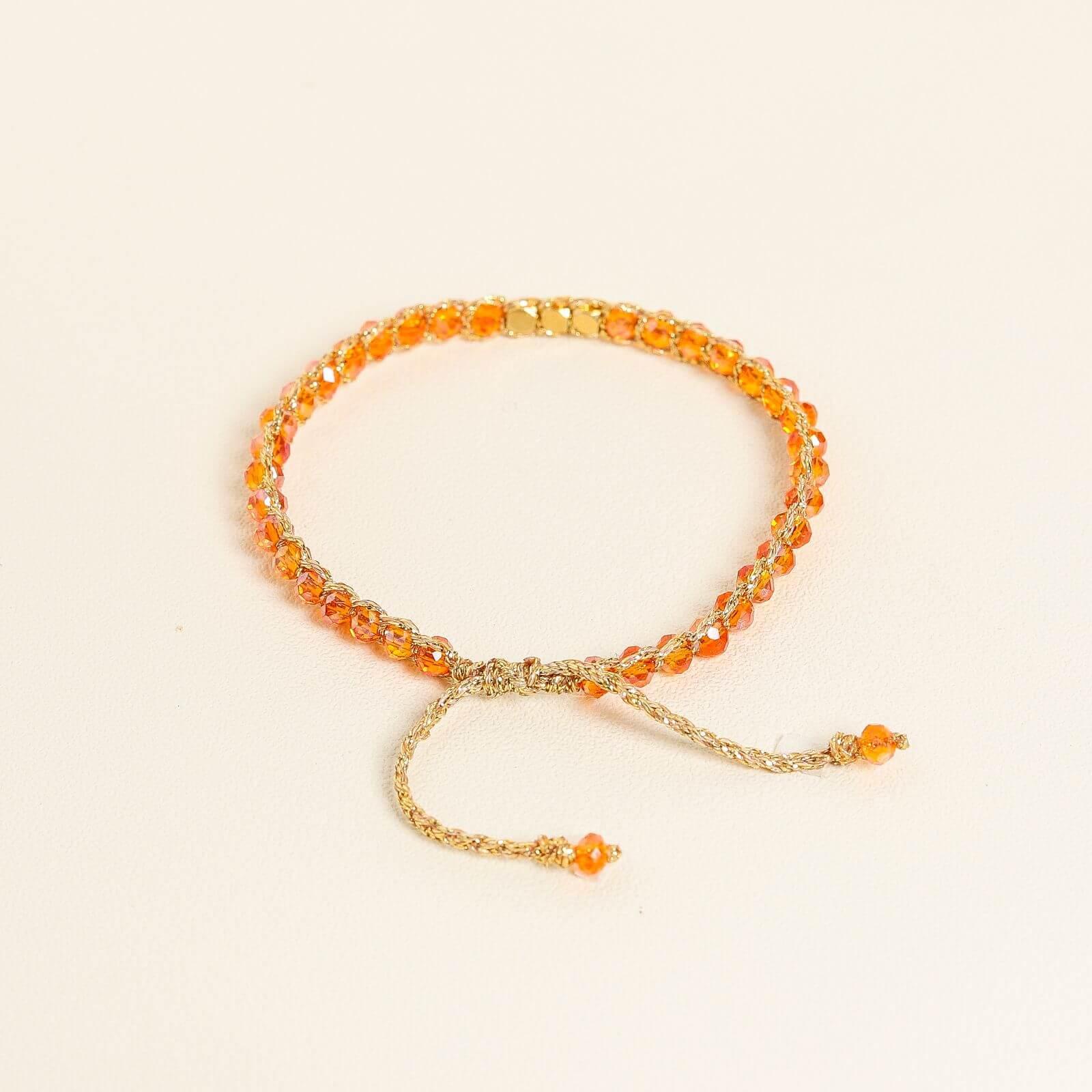 Orange Crystal Kid Bracelet - praijing