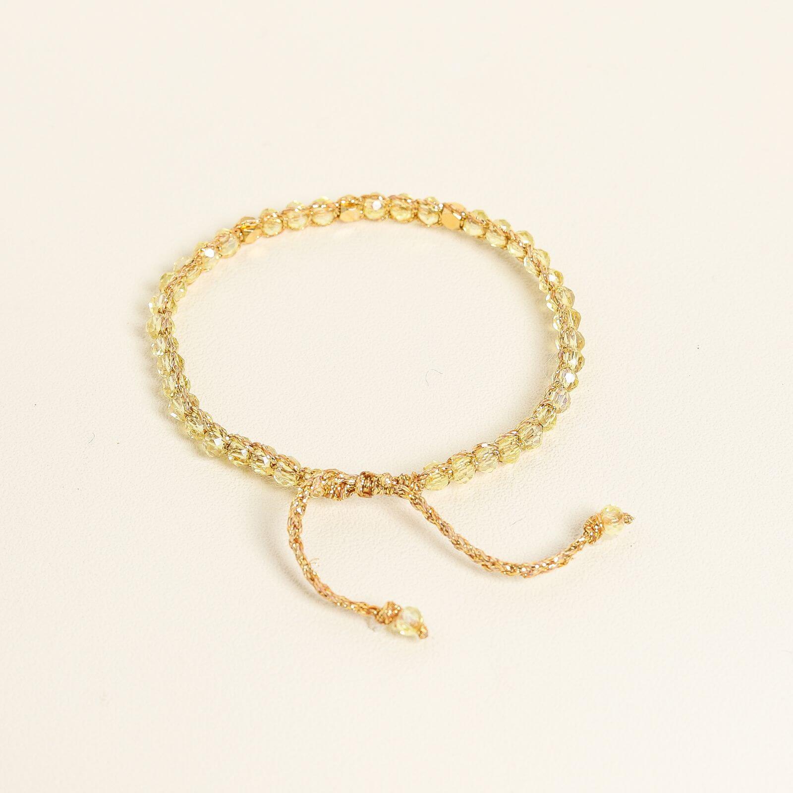 Yellow Crystal Kid Bracelet - praijing