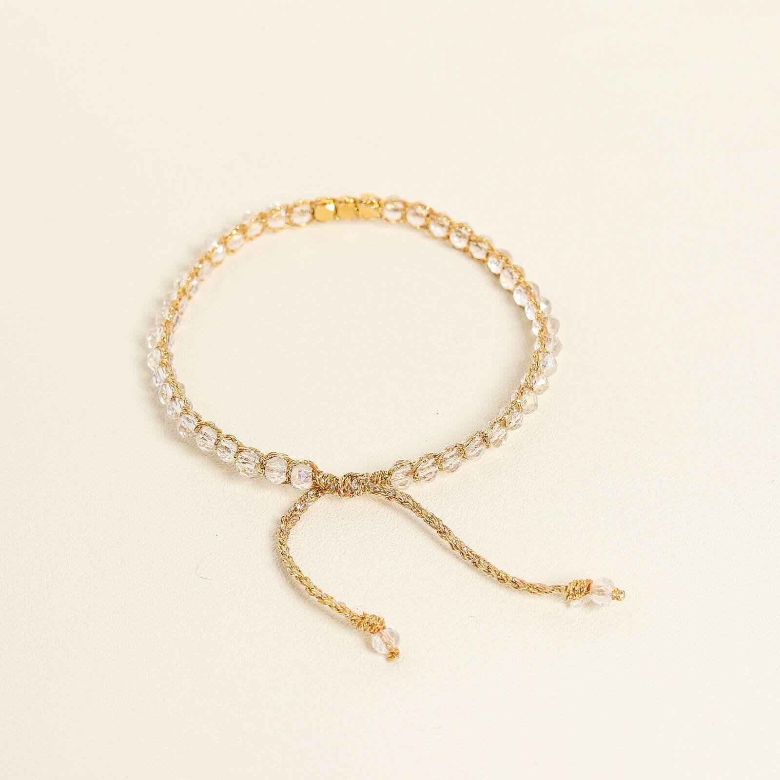 Clear Crystal Kid Bracelet - praijing