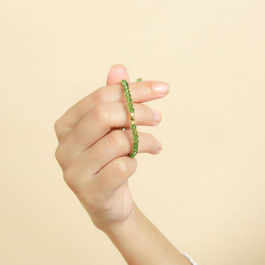 Green Crystal Kid Bracelet - praijing