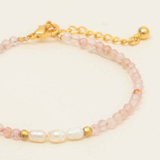 Bohemian Rose Quartz Gemstone Bracelet