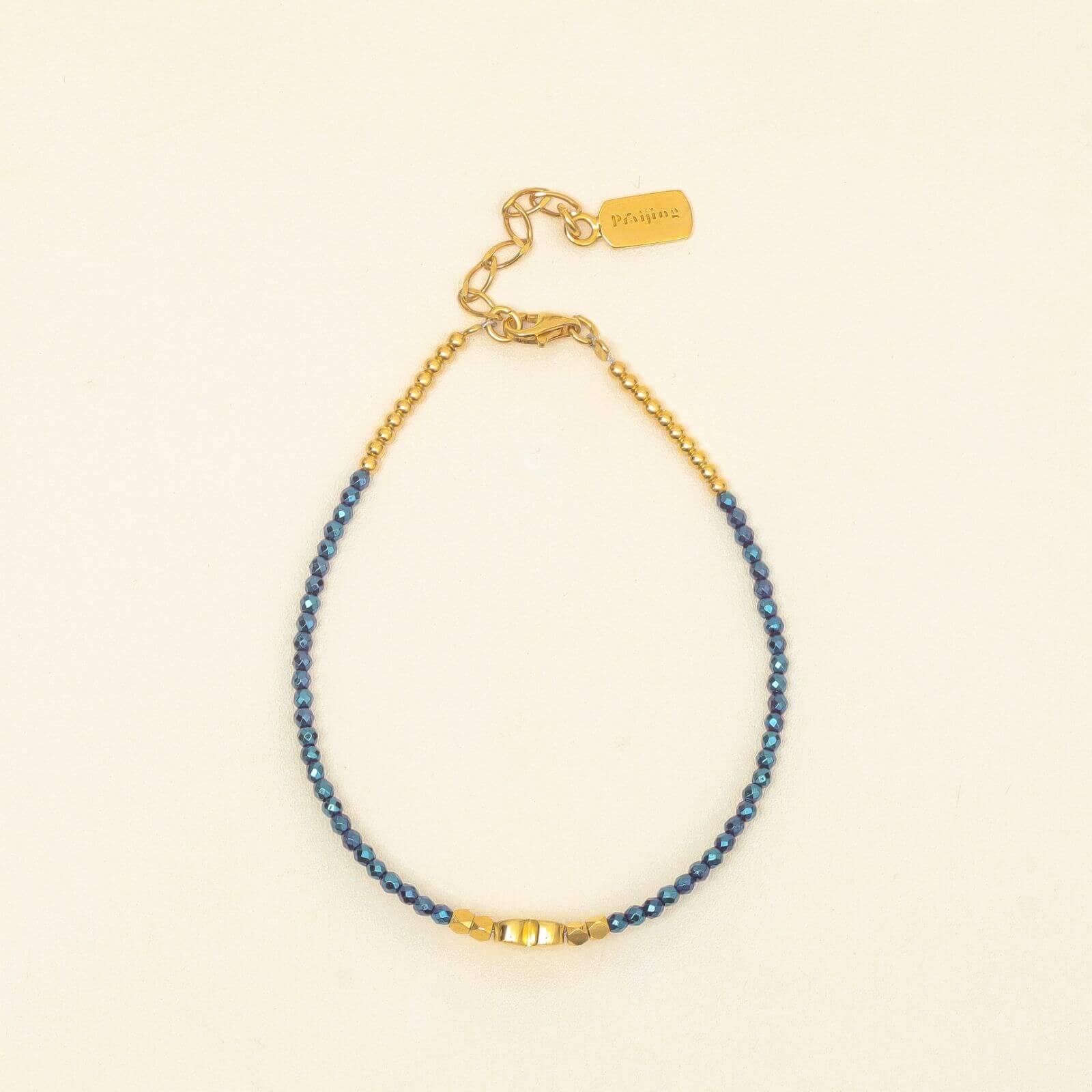 Gold Luxpraijing Blue Aventurine Bracelet - praijing