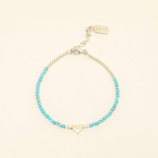 Silver Luxpraijing Aquamarine Bracelet - praijing