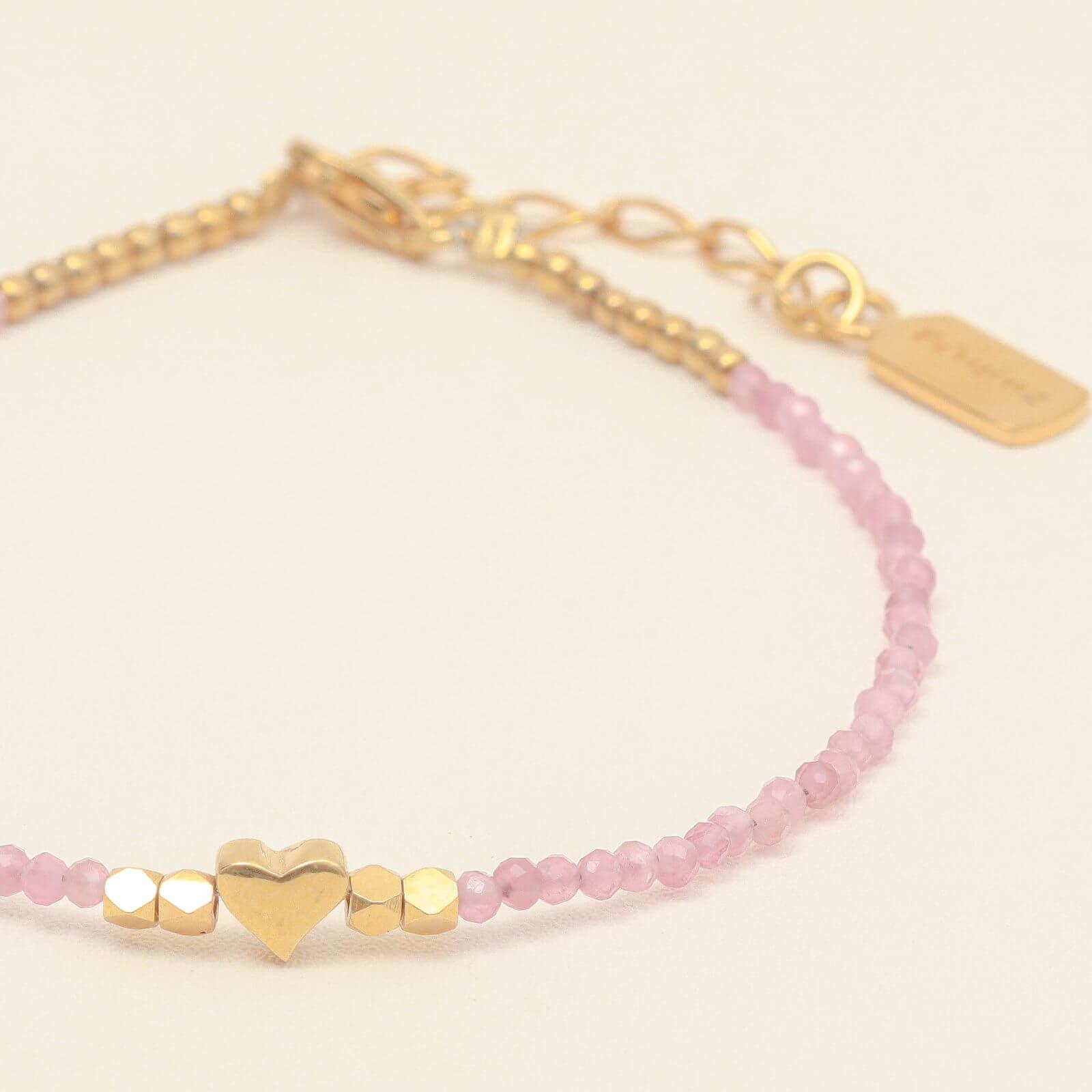 Gold Luxpraijing Rose Quartz Bracelet - praijing