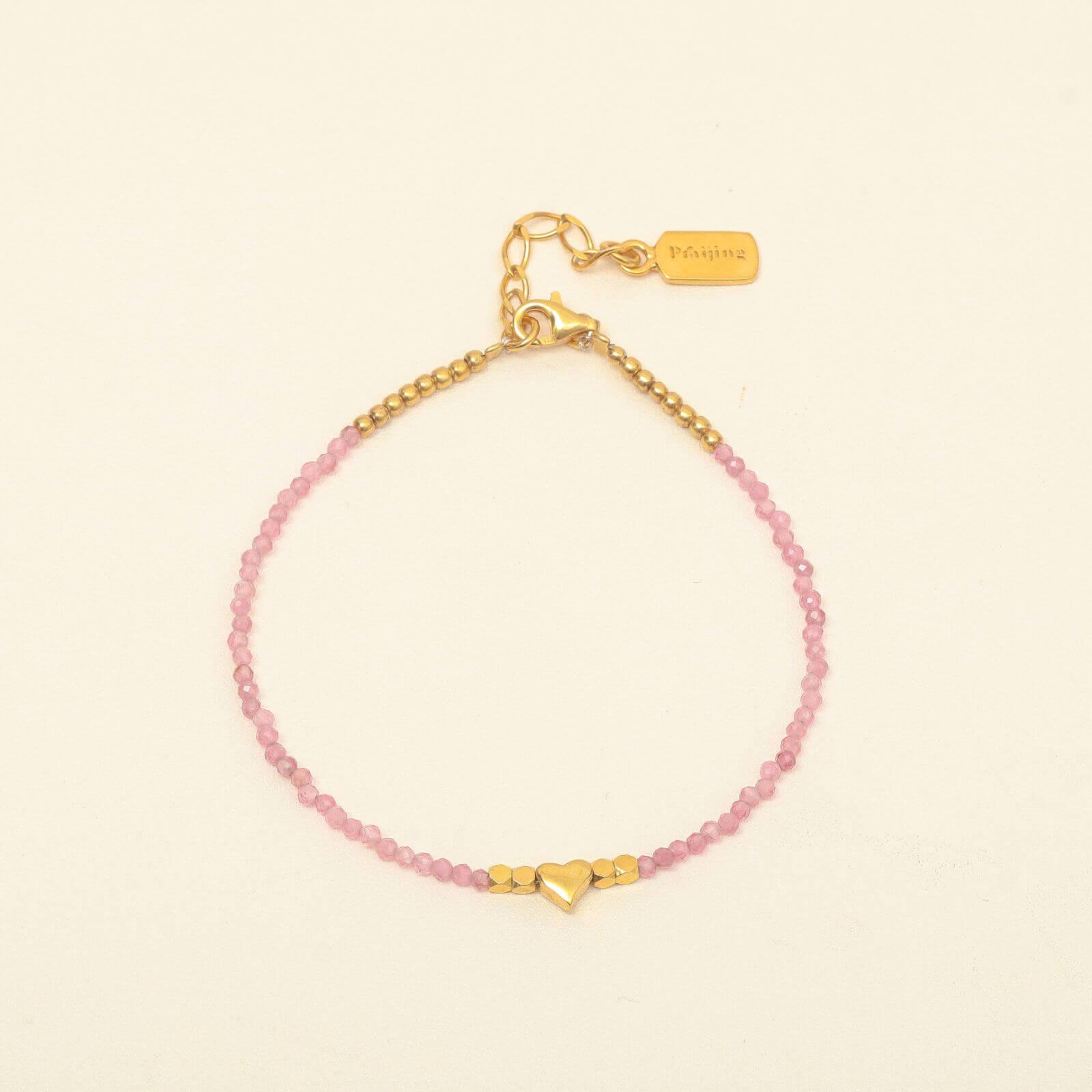 Gold Luxpraijing Rose Quartz Bracelet - praijing