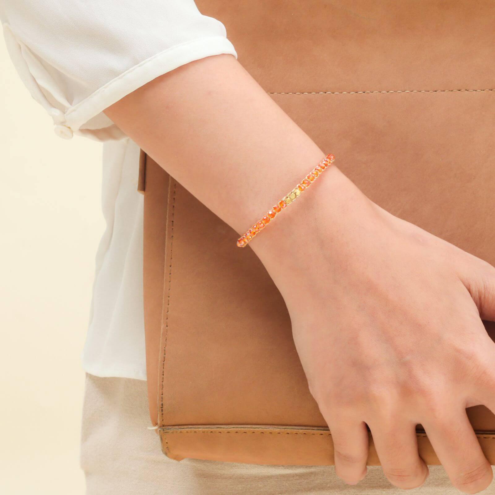 Crystalegance Orange Bracelet - praijing