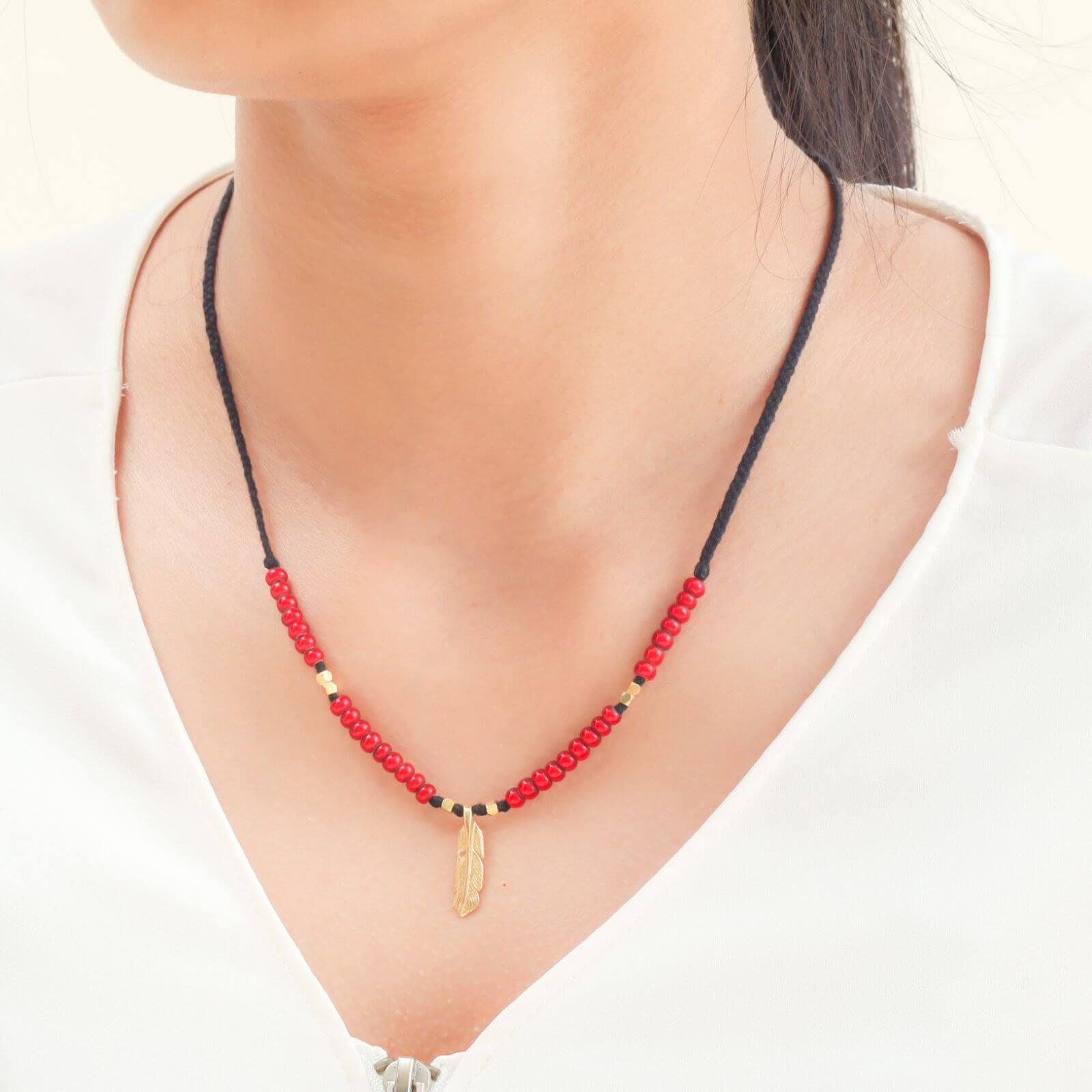 Onyx Ruby Elegance Necklace - praijing