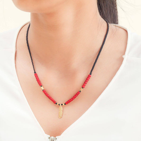 Onyx Ruby Elegance Necklace - praijing