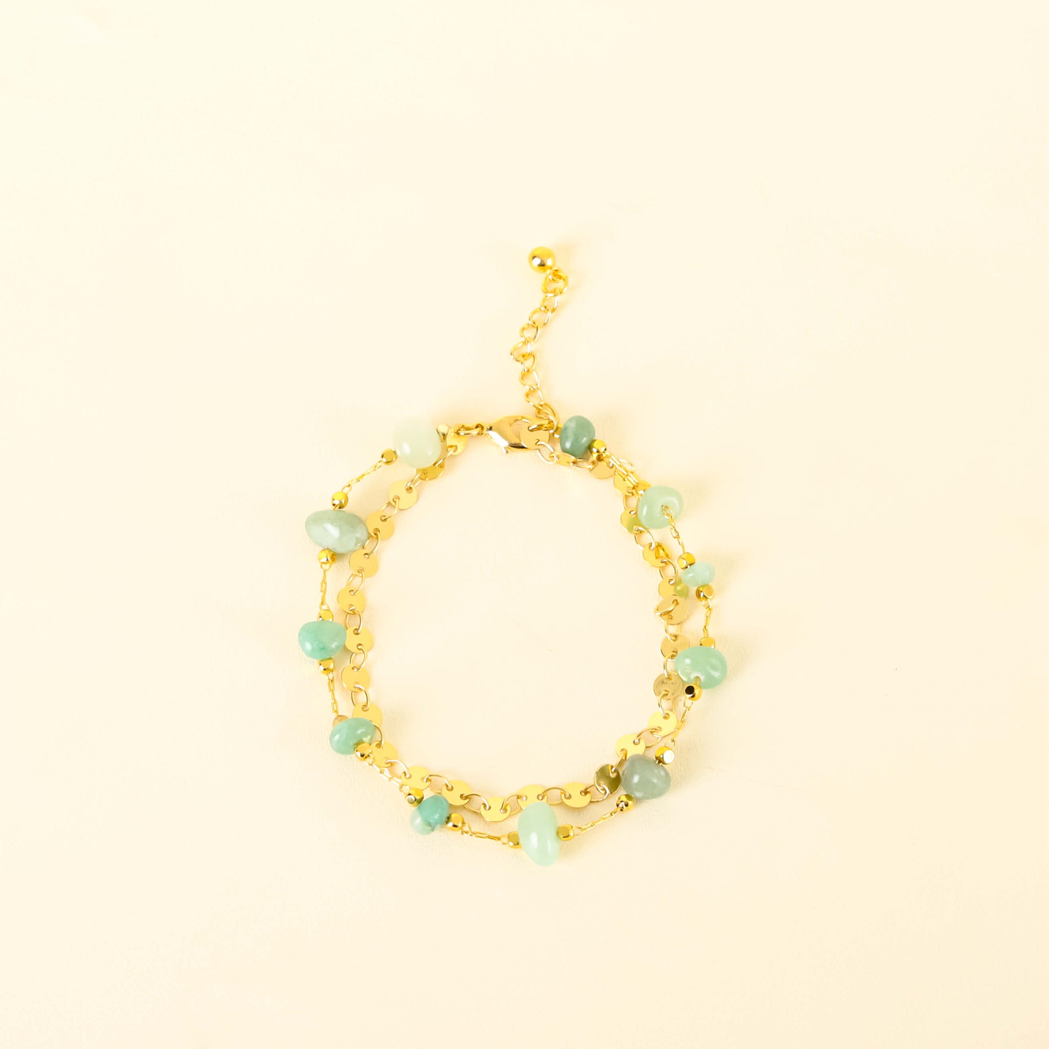 Bohemian Amazonite Gemstone Gold Bracelet