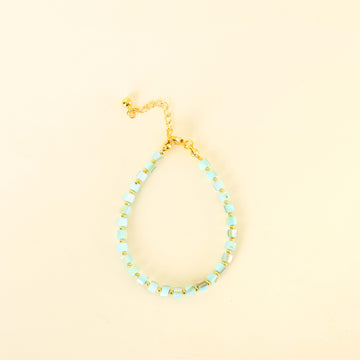 Bohemian Aqua Gemstone Bracelet