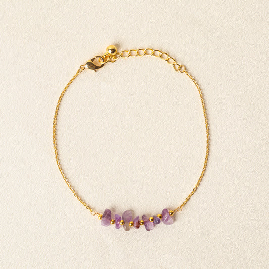 Bohemian VIP Amethyst Gold Bracelet