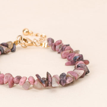 Bohemian Harmony Pink Tourmaline Gemstone Bracelet