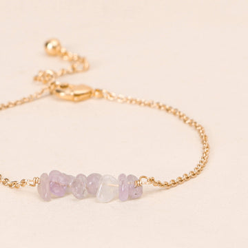 Bohemian VIP Amethyst Light Gold Bracelet