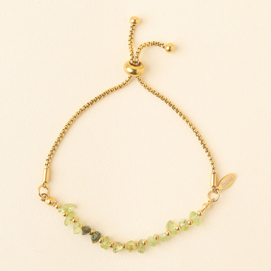 Vivian Olive Stone Bracelet