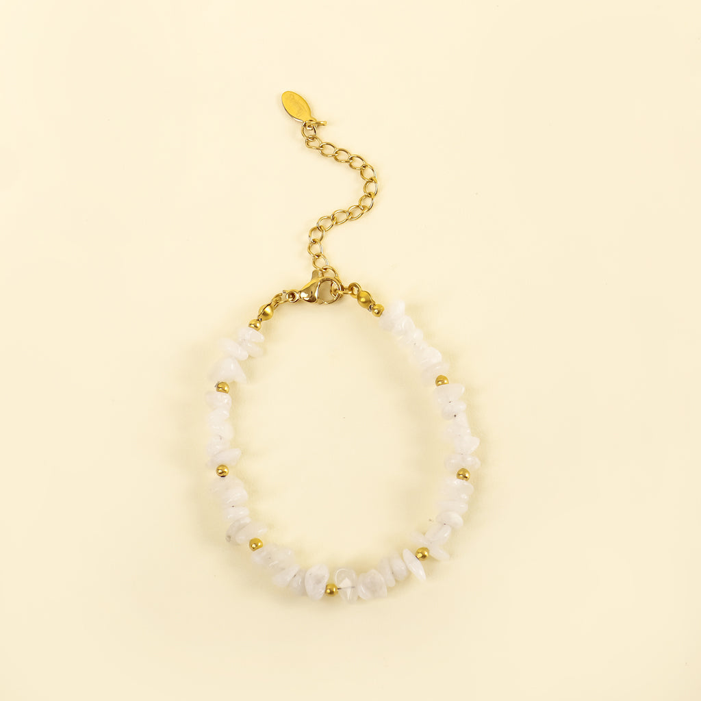 Bohemian Harmony White Jade Bracelet