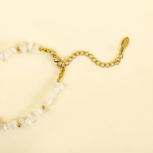 Bohemian Harmony White Jade Bracelet