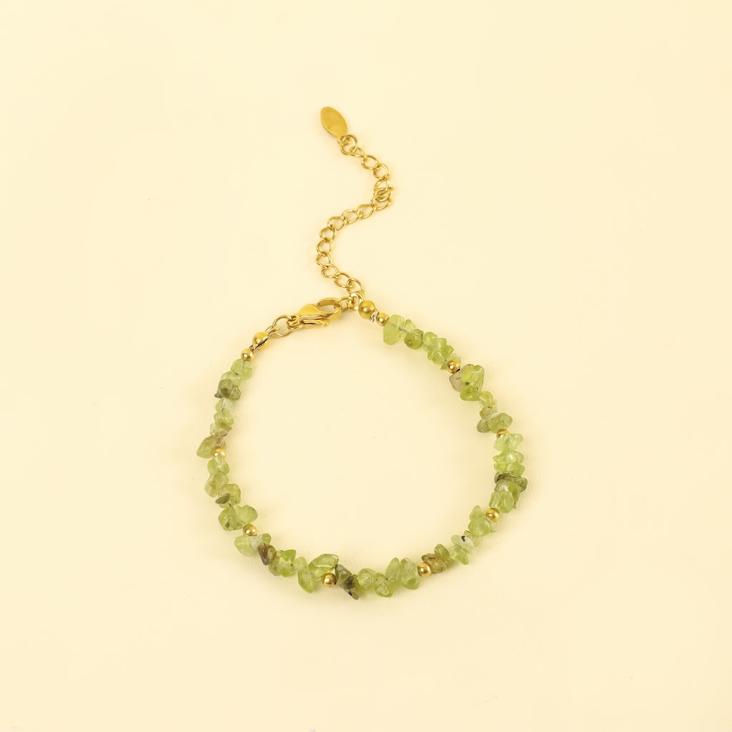 Bohemian Harmony Olive Stone Bracelet