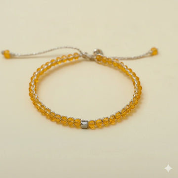 Crystalegance Silver Citrine Bracelet